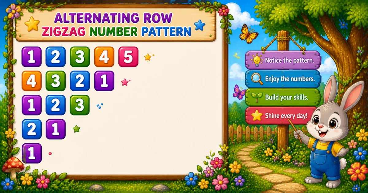 Alternating number pattern output (12345, 4321, 123, 21, 1) in C++ programming