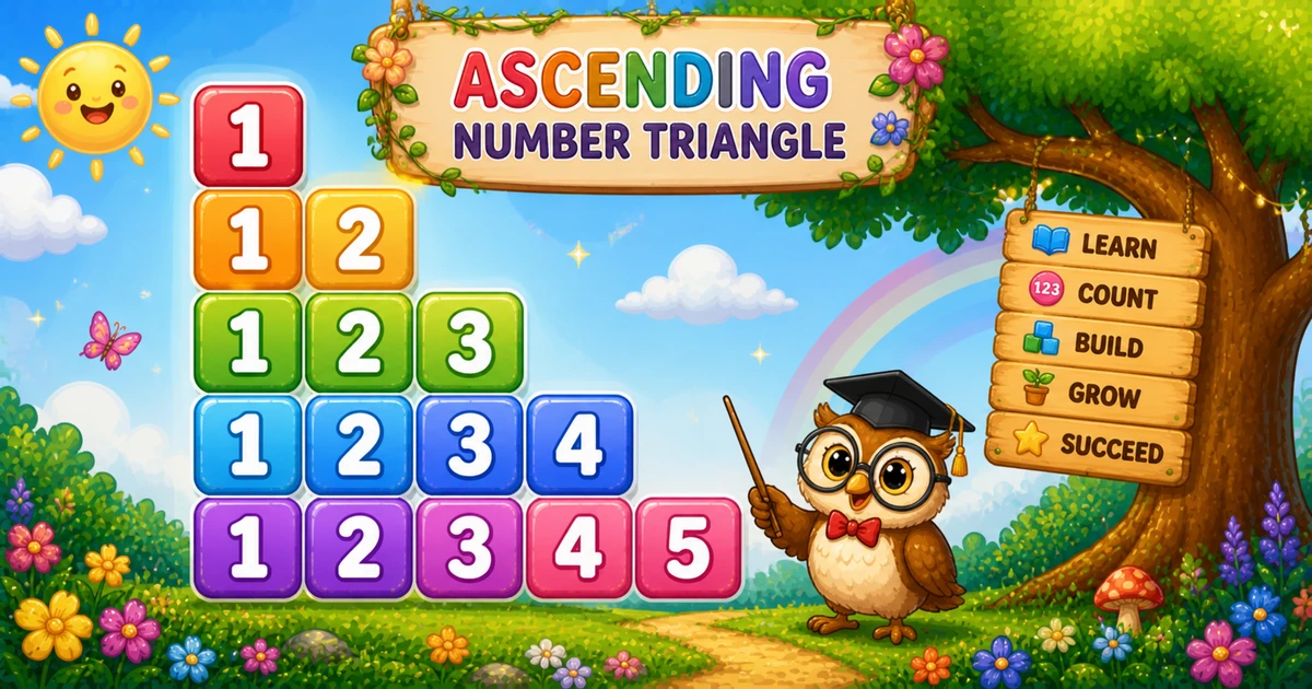Ascending number triangle output (1, 12, 123, 1234, 12345) in PHP programming