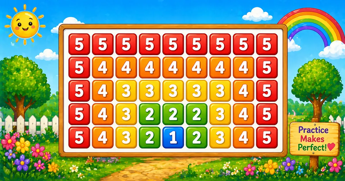 Concentric number square pattern output in Java (5 5 5 ... then 5 4 4 ... ending with 5 4 3 2 1 2 3 4 5)