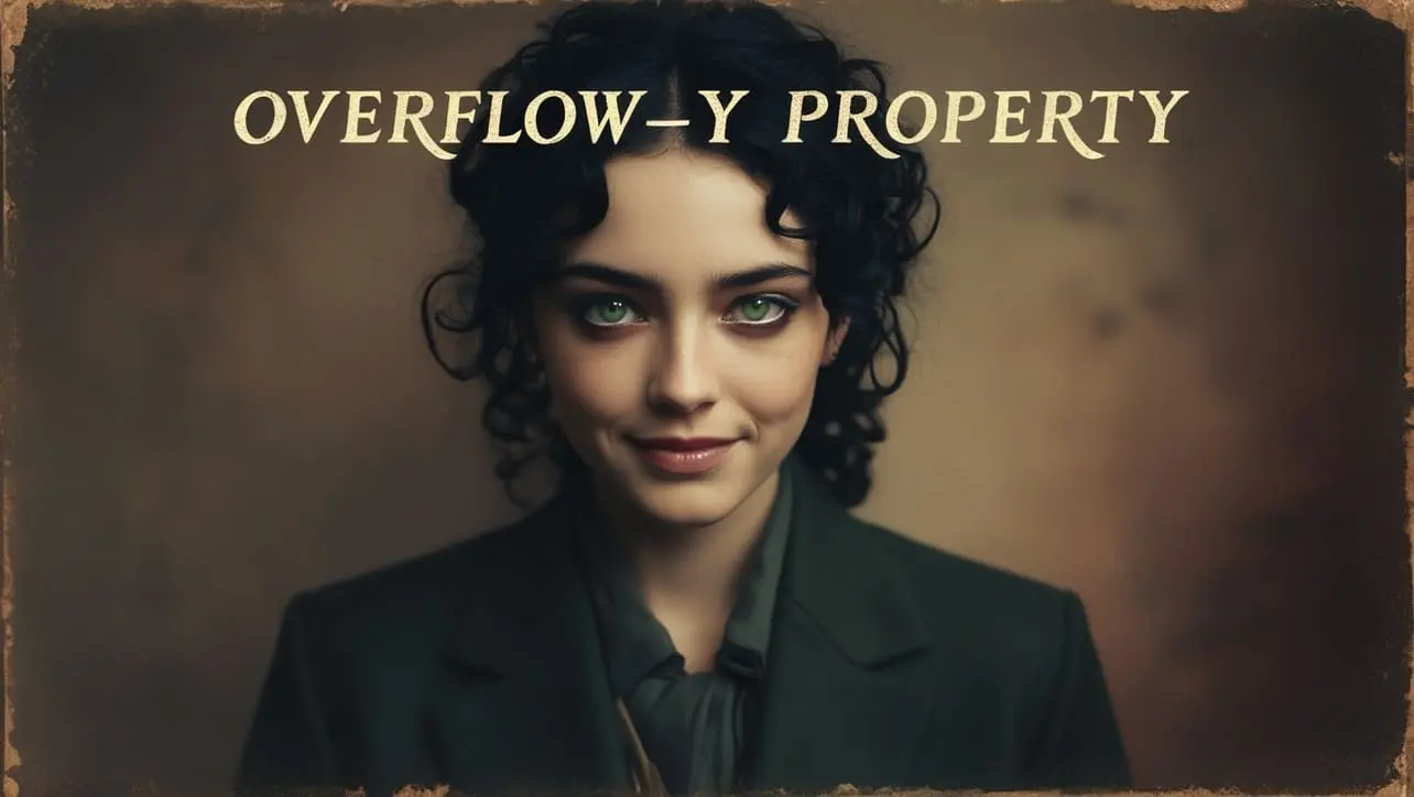 CSS overflow-y property tutorial showing vertical scroll and clipped content