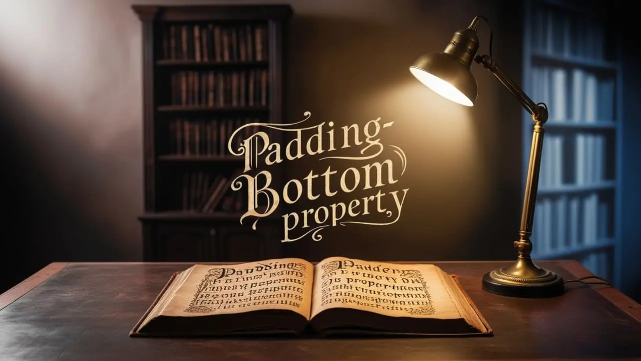 CSS padding-bottom property tutorial showing bottom inner spacing inside an element