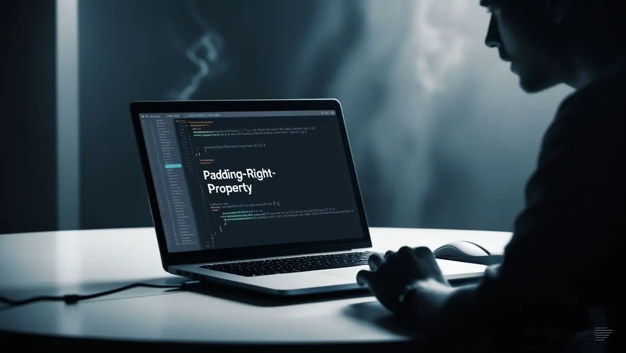 CSS padding-right property tutorial showing right inner spacing inside an element
