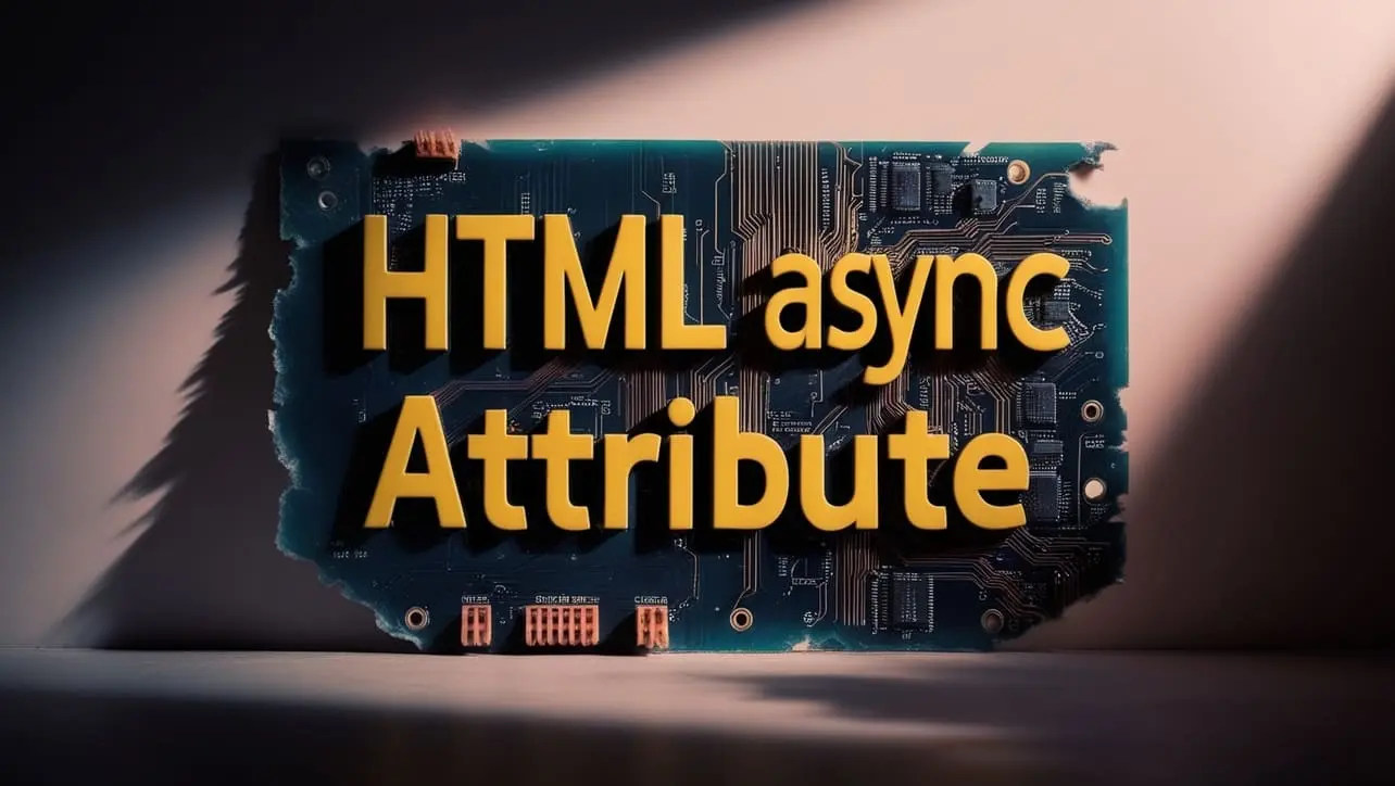 HTML async attribute tutorial — asynchronous script loading on the script element