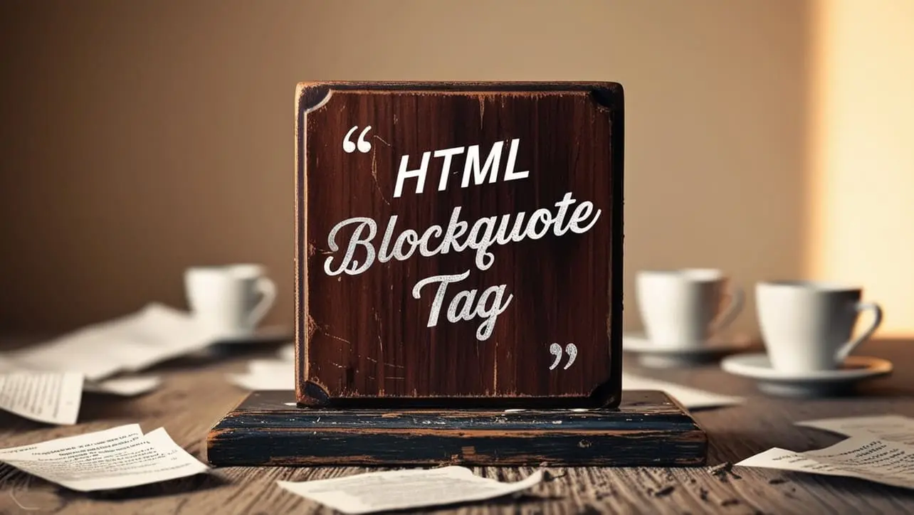 HTML blockquote tag tutorial — block-level quotations and cite attribute