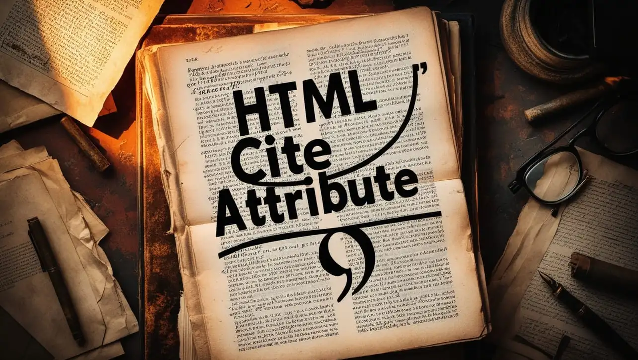 HTML cite attribute tutorial — reference quoted content sources with URLs