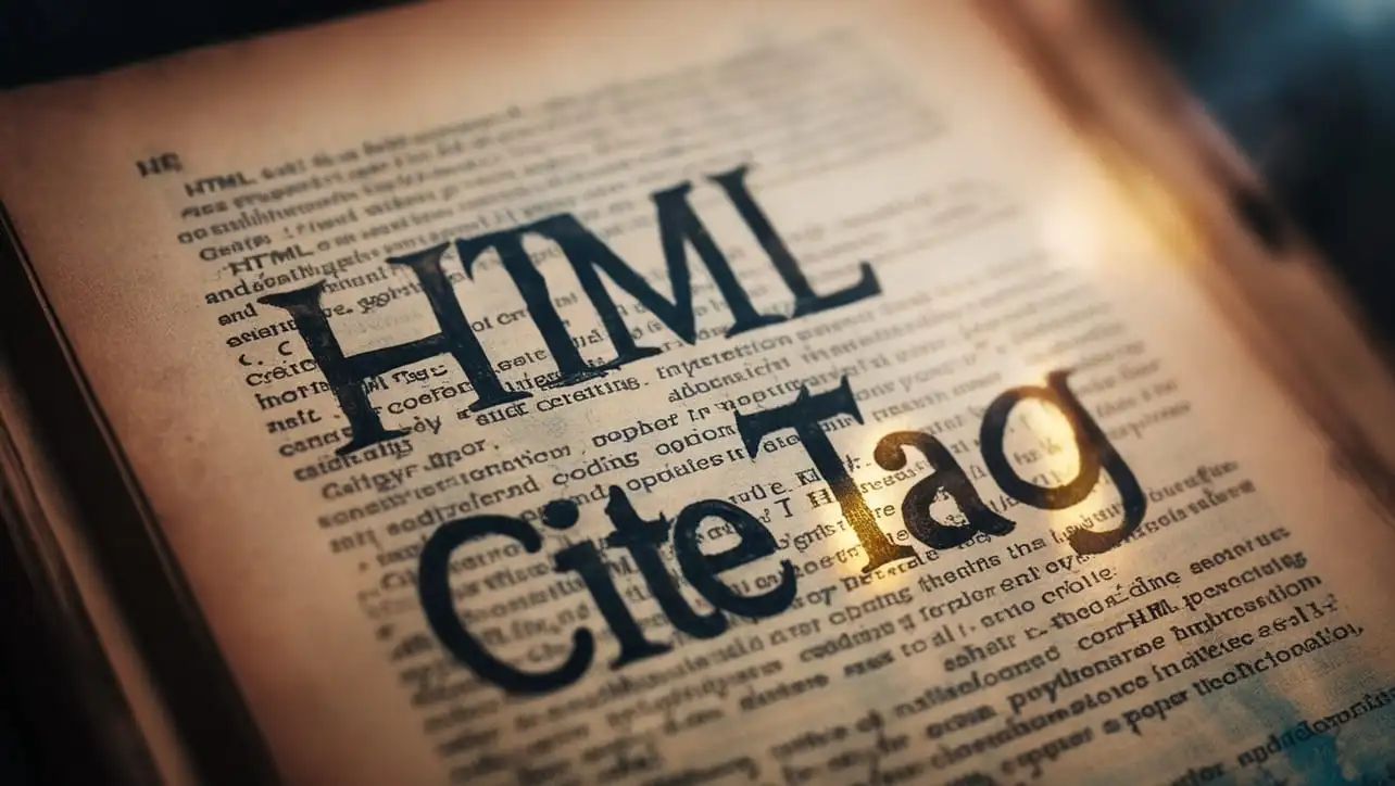 HTML cite tag tutorial — creative work titles and semantic citations