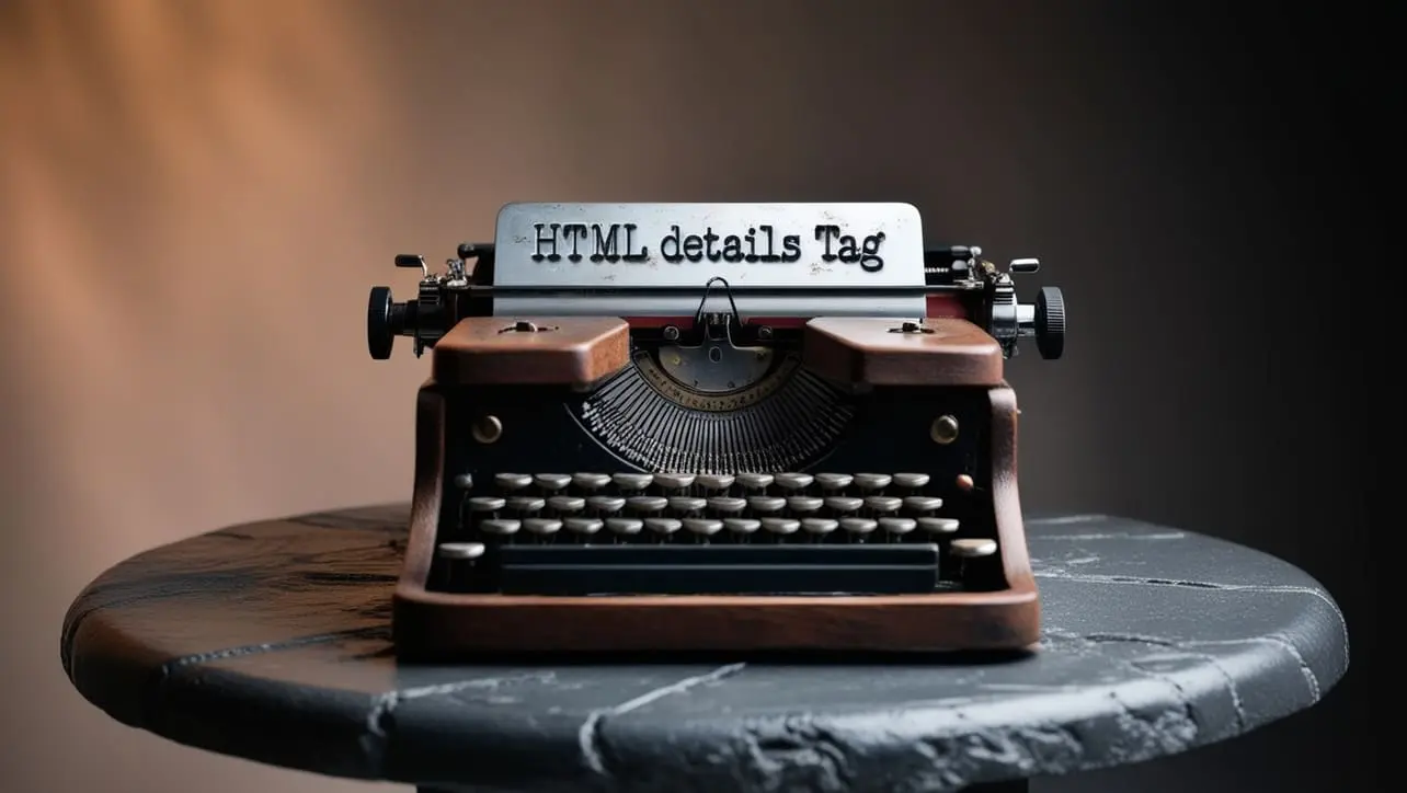 HTML details tag tutorial — collapsible disclosure widgets with summary