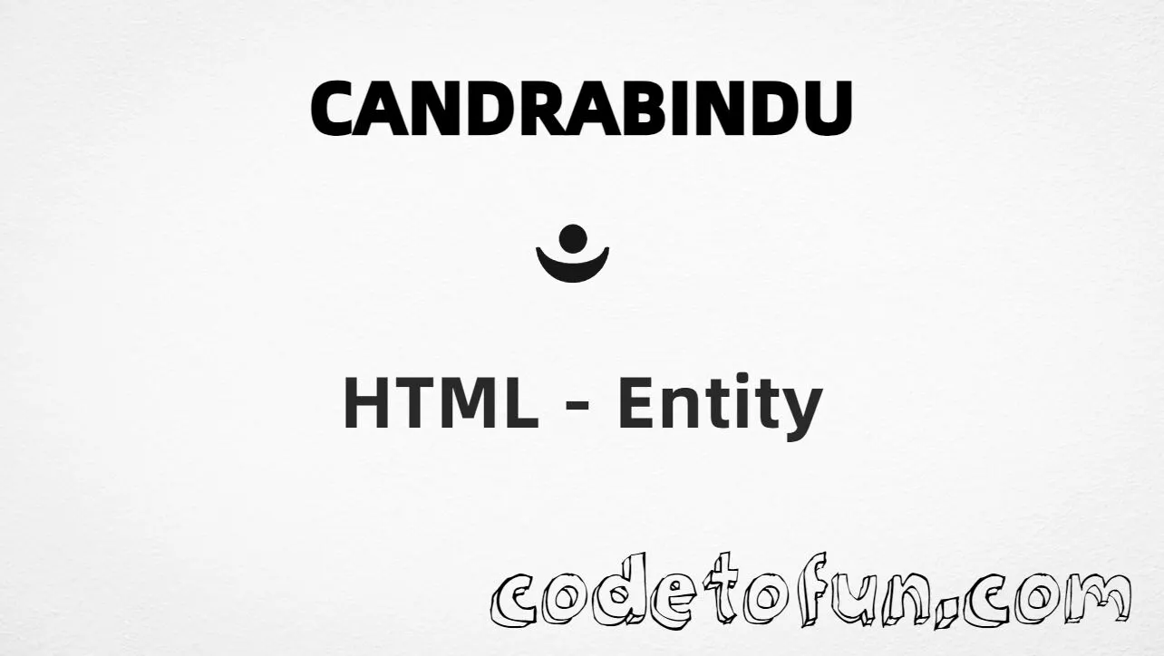 HTML Entity for Candrabindu combining mark tutorial illustration