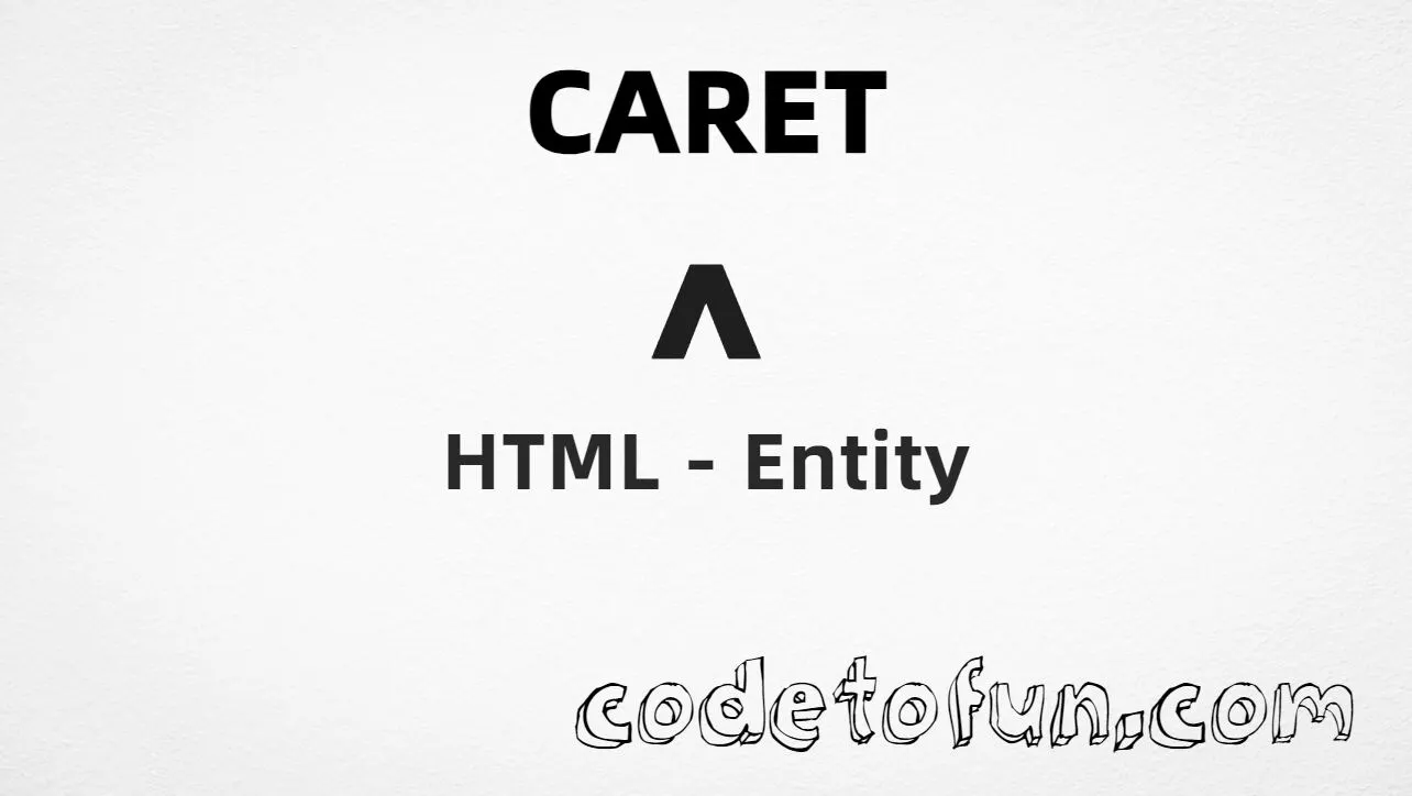 HTML Entity for Caret symbol tutorial illustration