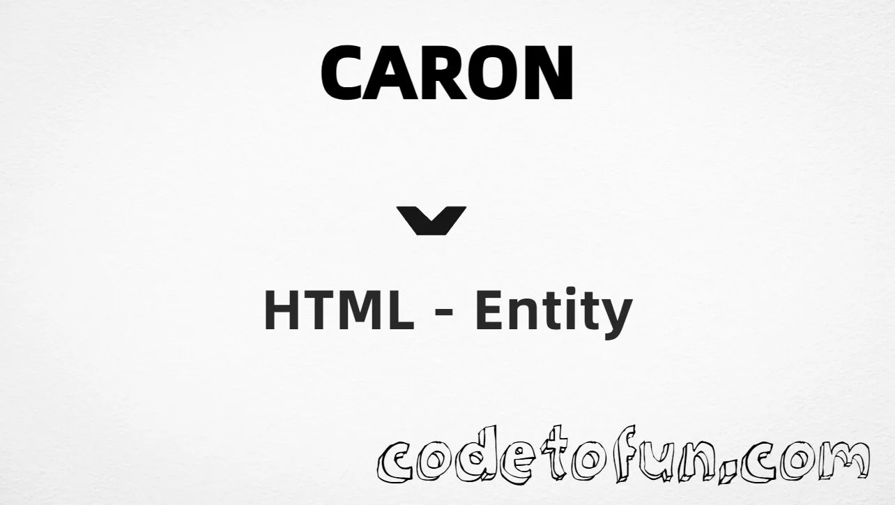 HTML entity for Combining Caron (U+030C) tutorial illustration