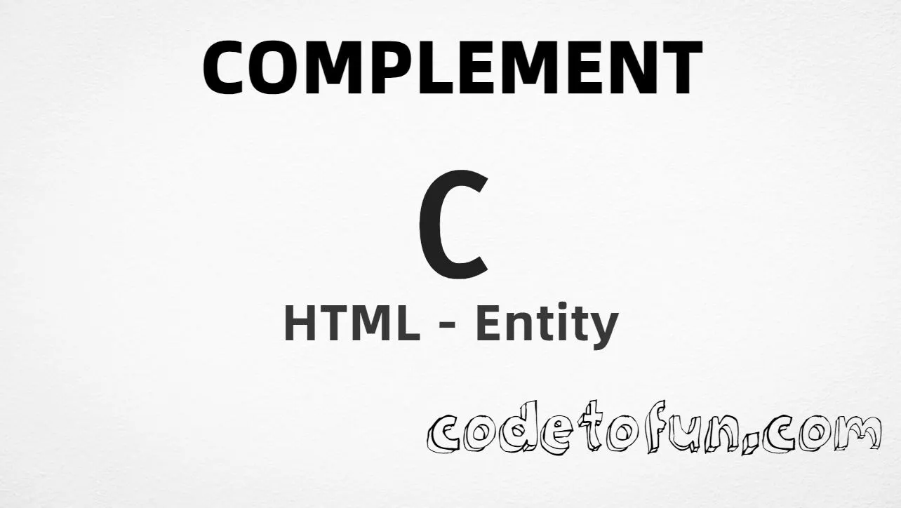 HTML entity for Complement set operator (U+2201) tutorial illustration