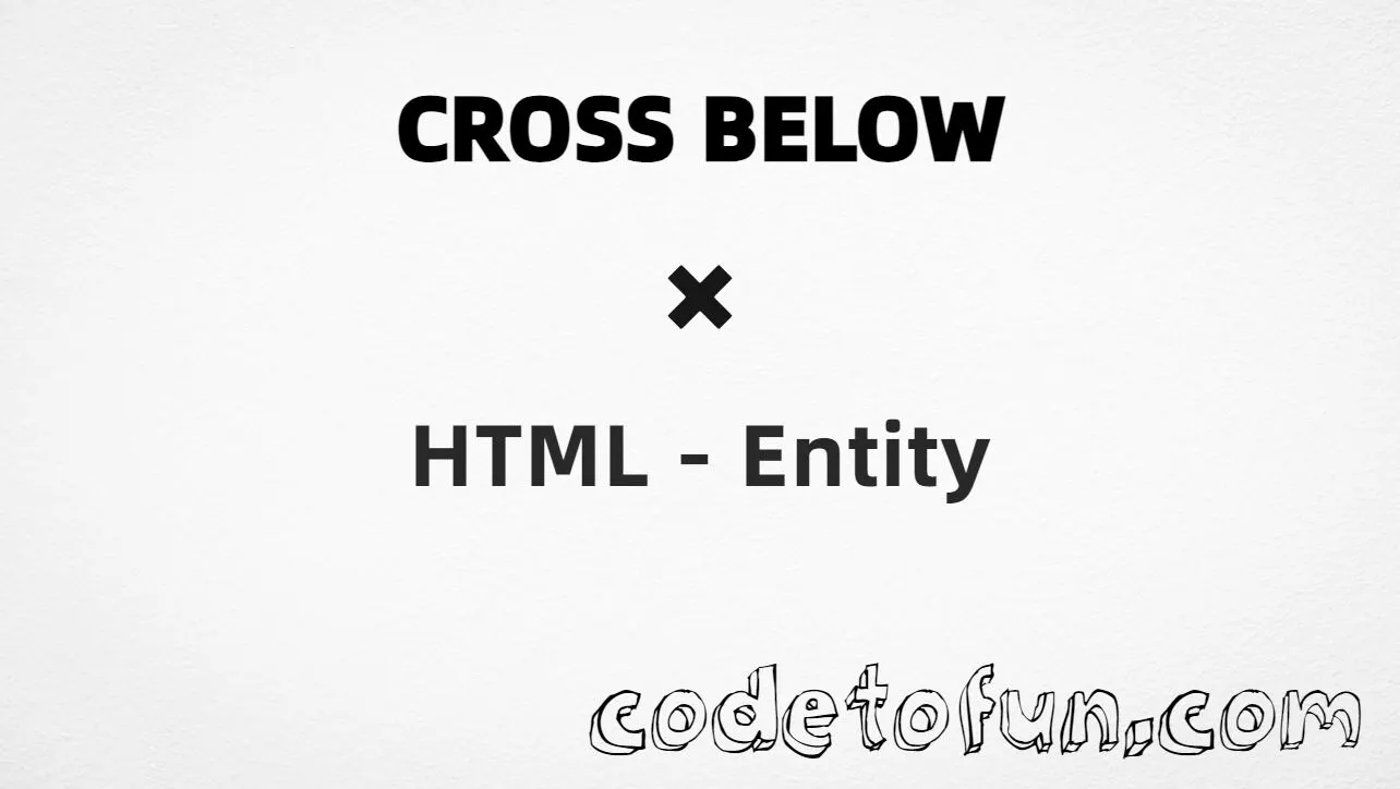 HTML entity for Cross Below (U+0353) tutorial illustration