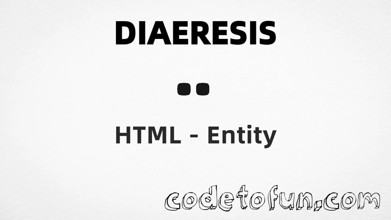 HTML entity for combining diaeresis (U+0308) tutorial illustration