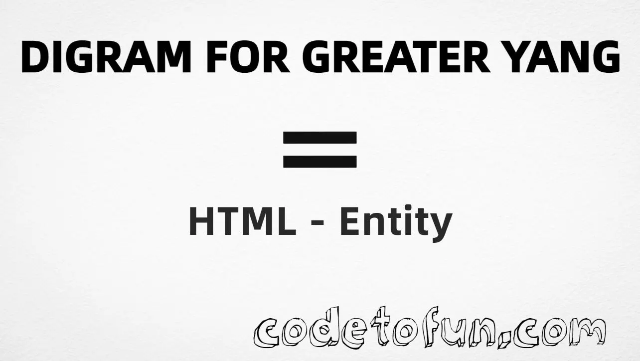 HTML entity for Digram Greater Yang symbol (U+268C) tutorial illustration