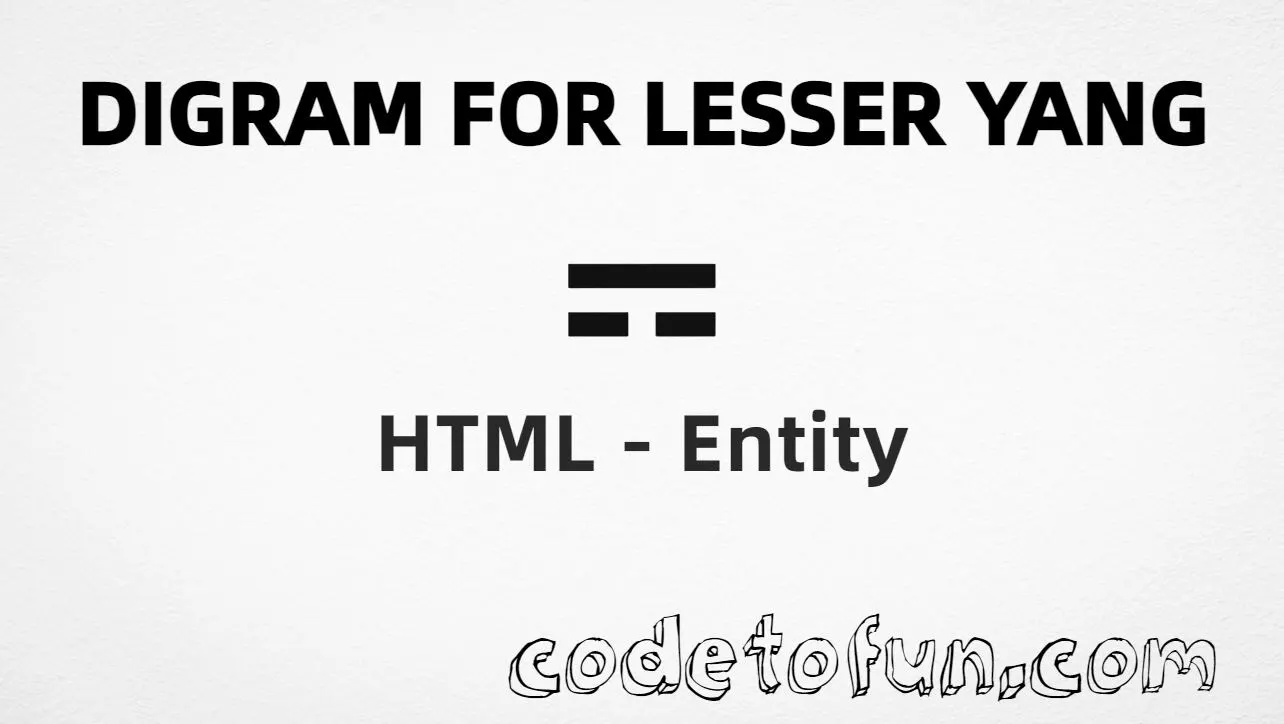 HTML entity for Digram Lesser Yin symbol (U+268E) tutorial illustration
