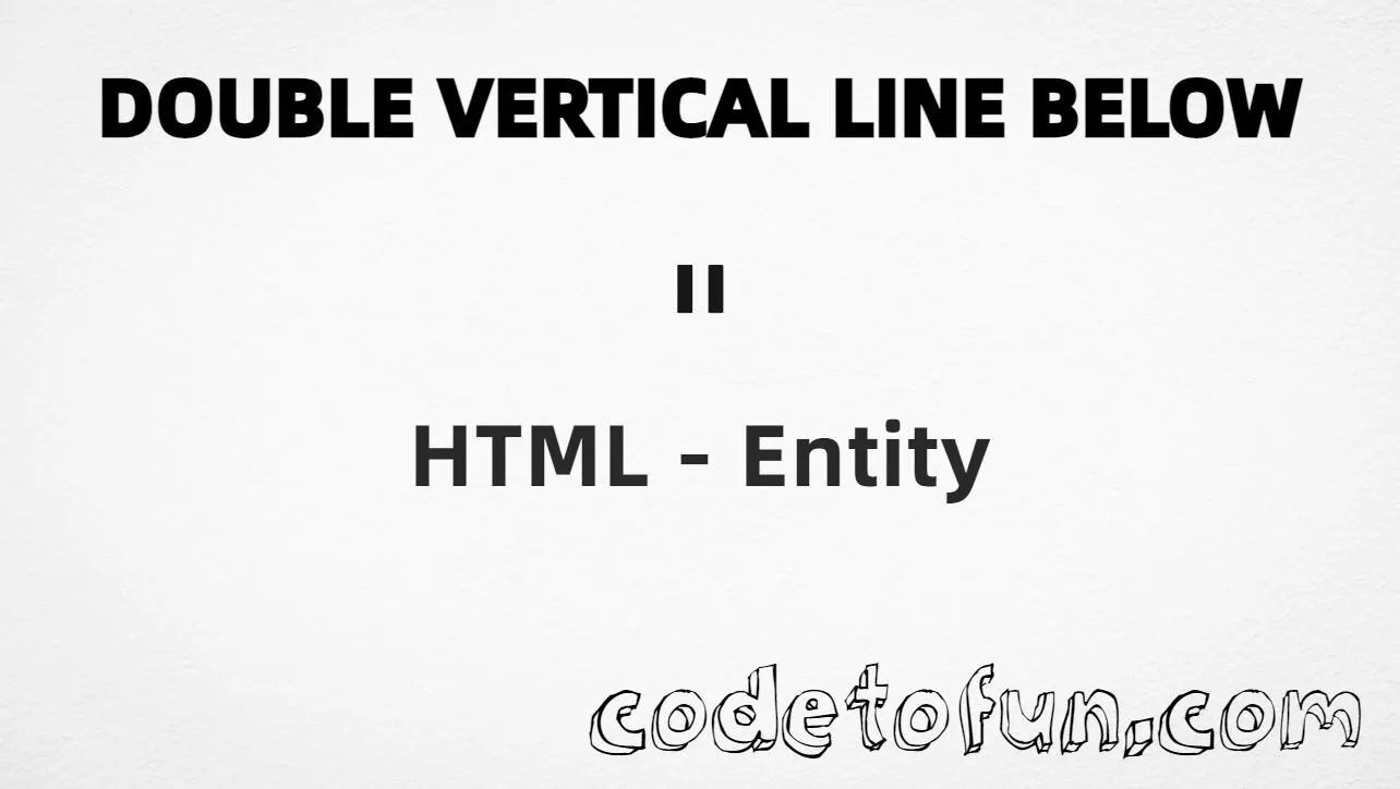 HTML entity for Combining Double Vertical Line Below (U+0348) tutorial illustration