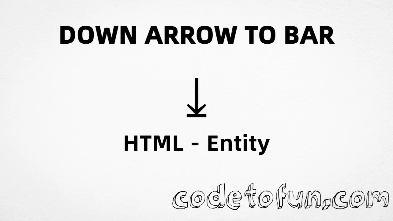 HTML entity for Down Arrow To Bar (U+2913) — hex, decimal, and CSS tutorial