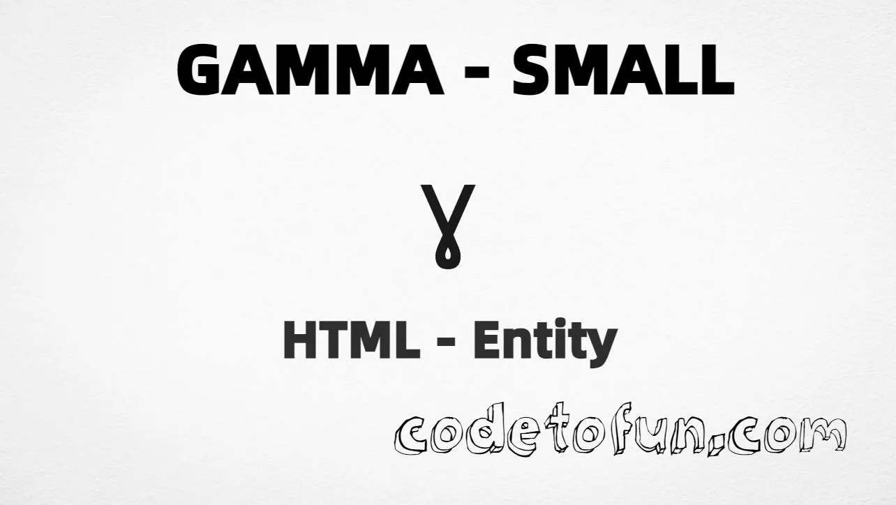 HTML entity for Latin small letter Gamma (U+0263) — hex, decimal, and CSS tutorial