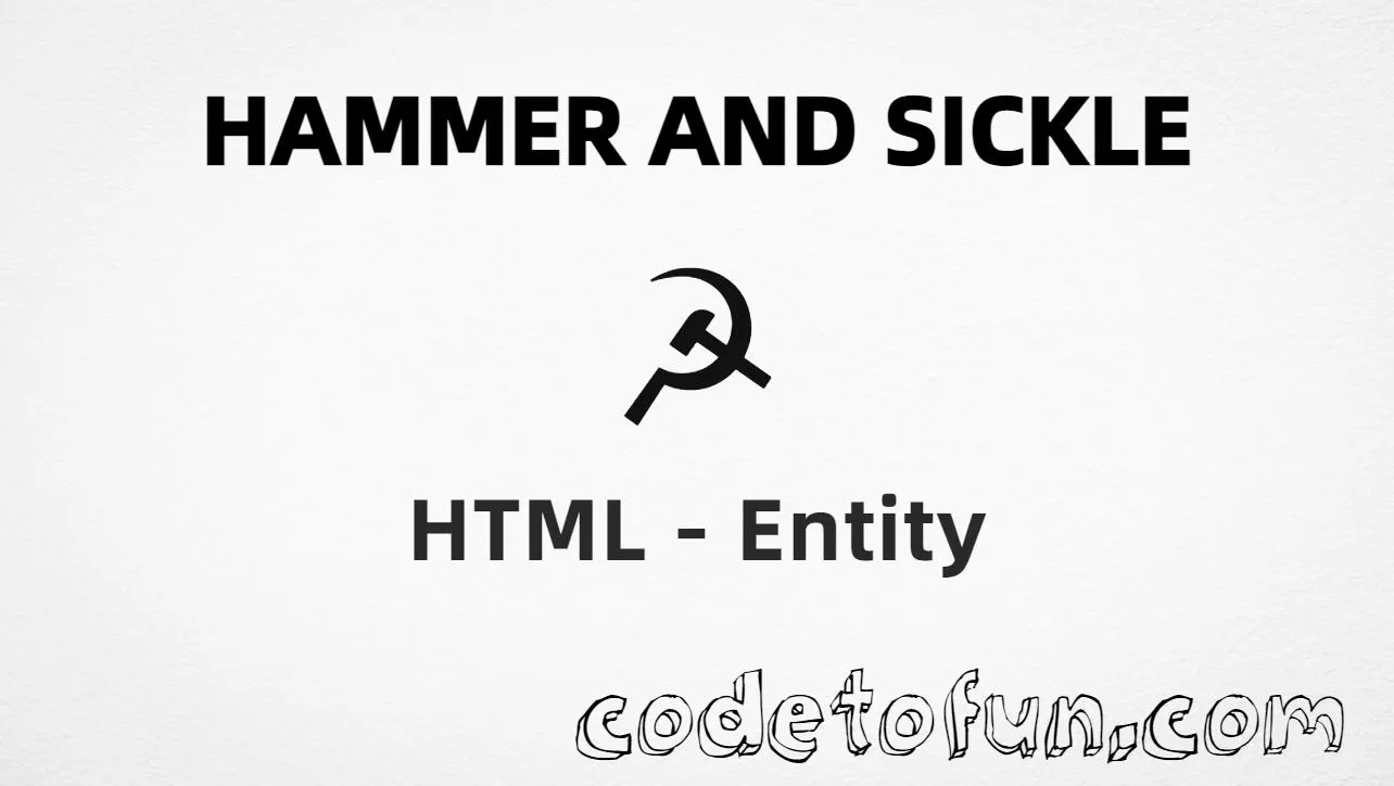 HTML entity for Hammer and Sickle symbol (U+262D) — hex, decimal, and CSS tutorial