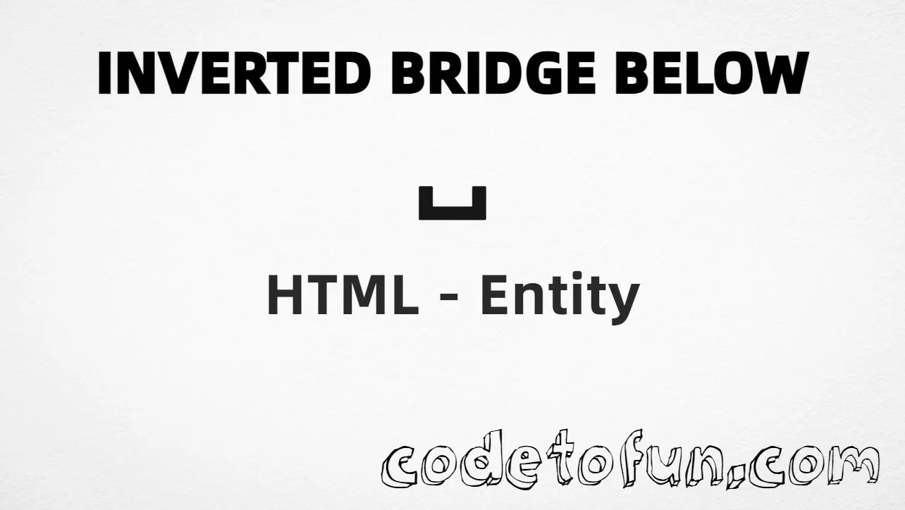 HTML entity for combining Inverted Bridge Below (U+033A) — hex, decimal, and CSS tutorial