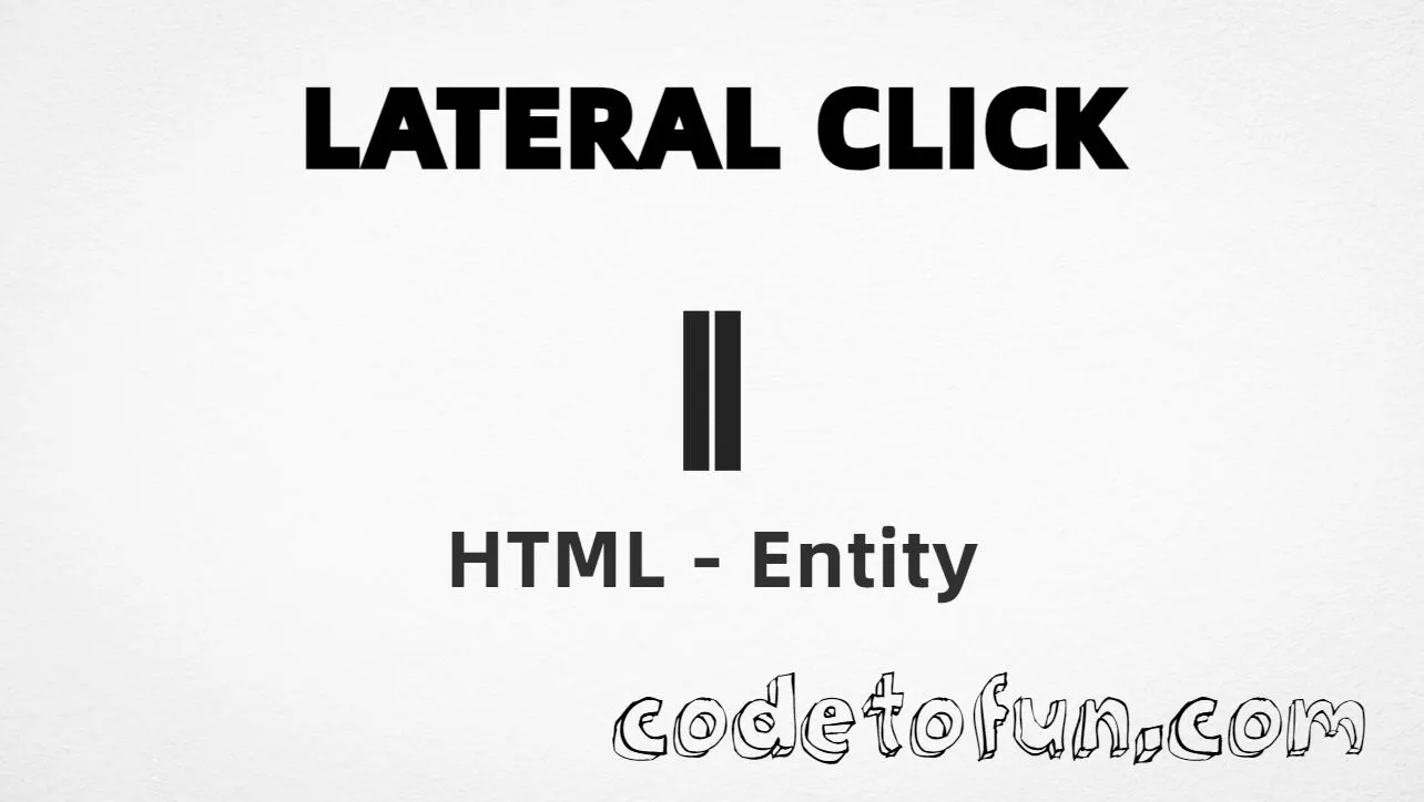 HTML entity for Lateral Click (U+01C1) — hex, decimal, and CSS tutorial