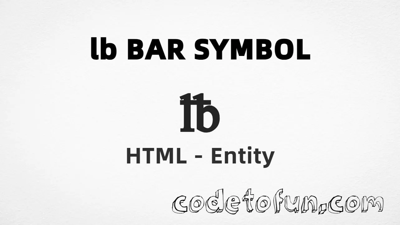 HTML entity for Lb Bar symbol (U+2114) — hex, decimal, and CSS tutorial