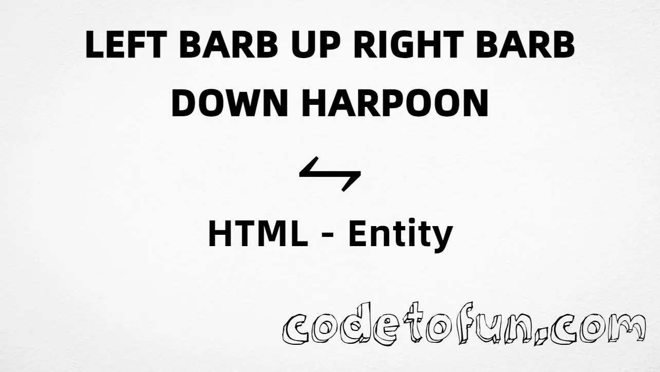 HTML entity for Left Barb Up Right Barb Down Harpoon (U+294A) — named &lurdshar;, hex, decimal, and CSS tutorial