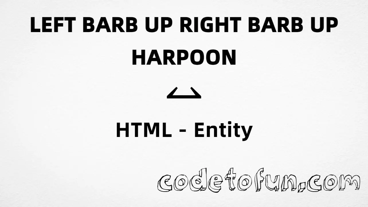 HTML entity for Left Barb Up Right Barb Up Harpoon (U+294E) — hex, decimal, and CSS tutorial