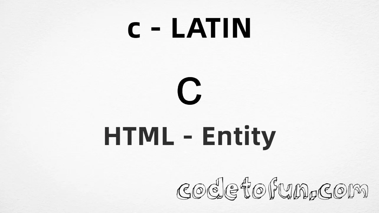 HTML Entity for Combining Latin Small Letter C tutorial illustration