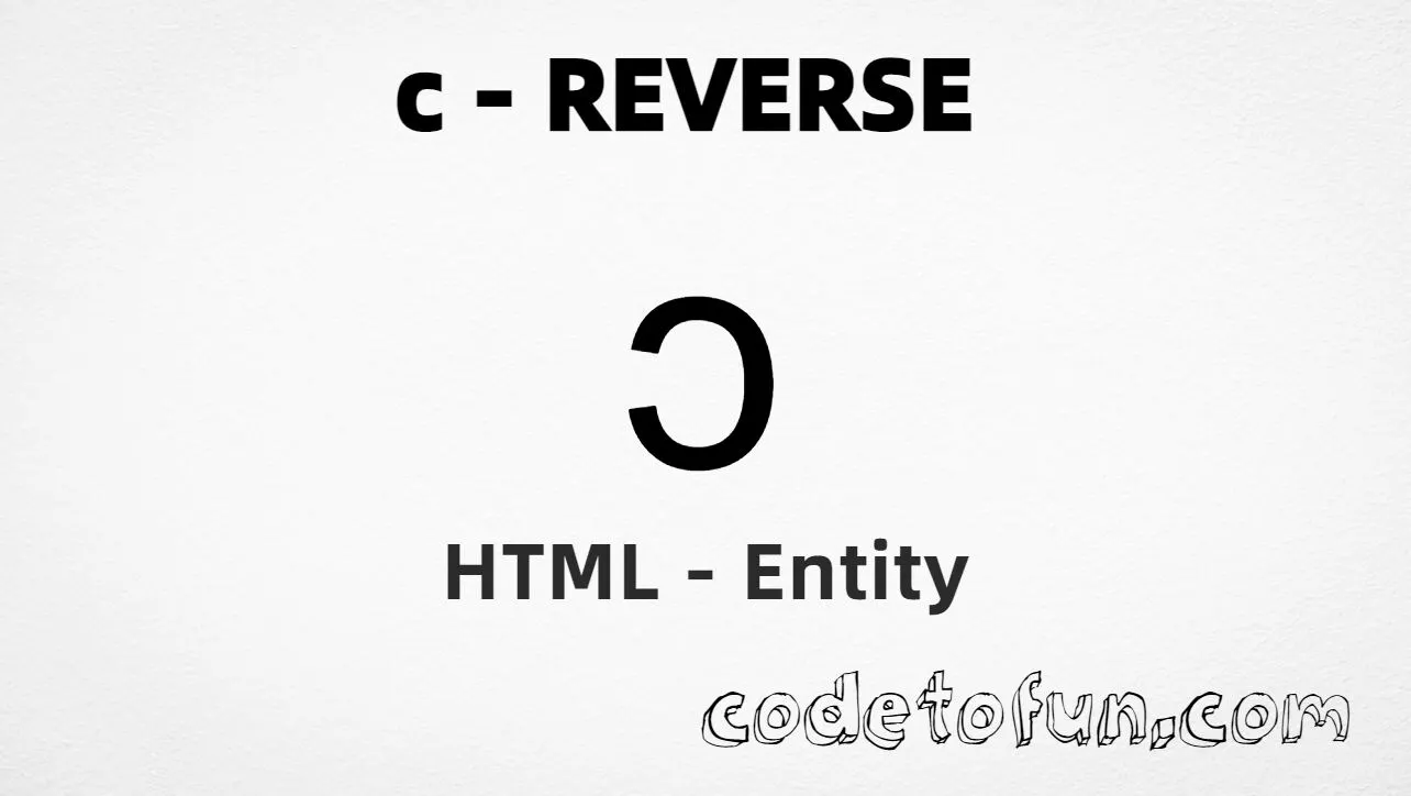 HTML Entity for Lowercase C Reverse tutorial illustration