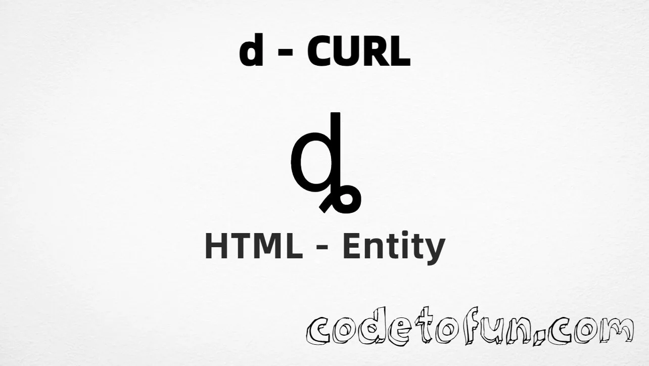 HTML Entity for Lowercase D Curl tutorial illustration