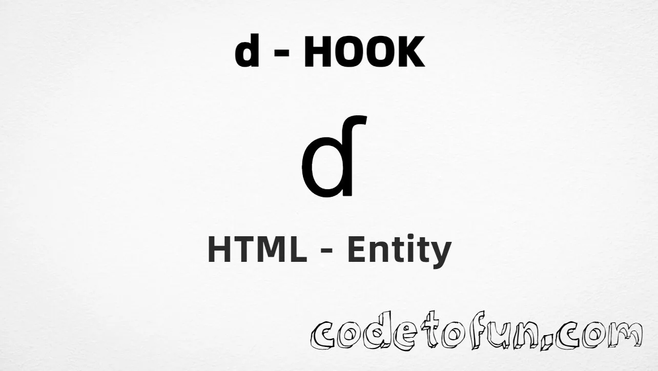 HTML Entity for Lowercase D Hook tutorial illustration