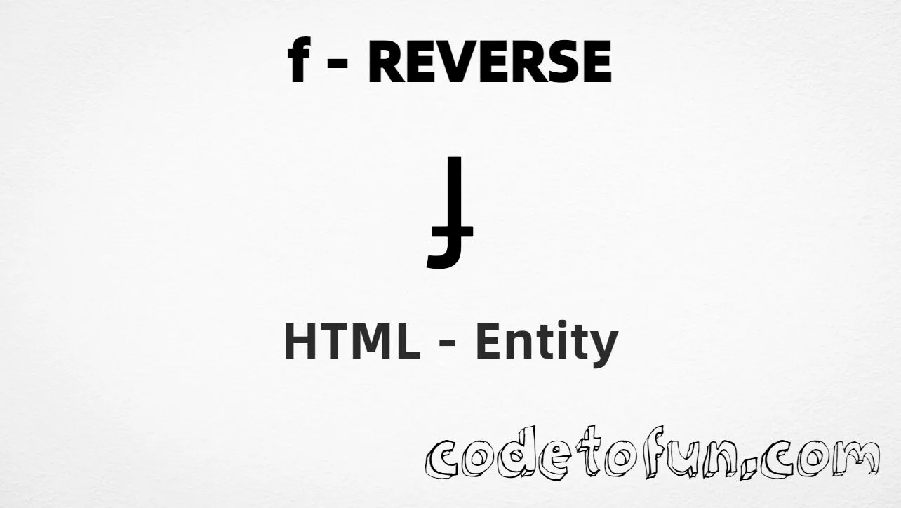 HTML Entity for Lowercase F Reverse tutorial illustration