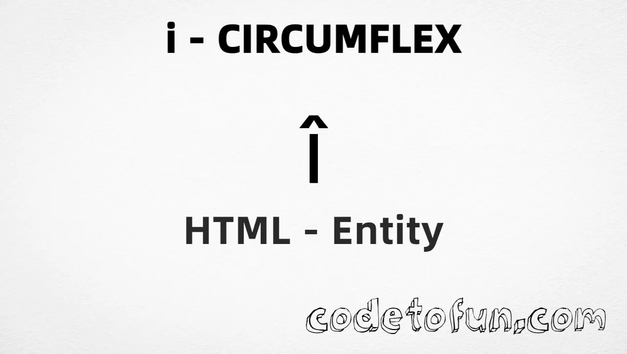 HTML Entity for Lowercase I Circumflex tutorial illustration