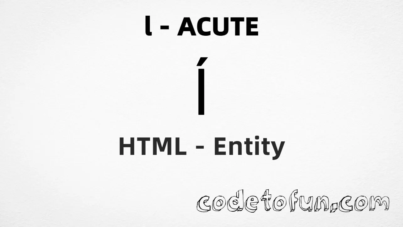 HTML Entity for Lowercase L Acute tutorial illustration