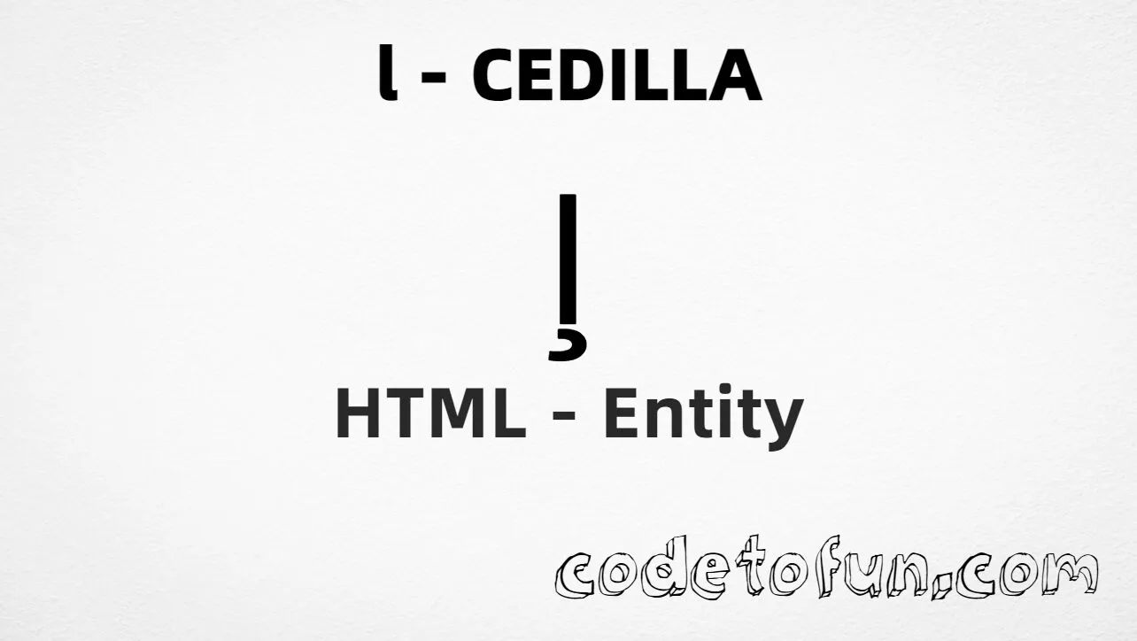 HTML Entity for Lowercase L Cedilla tutorial illustration