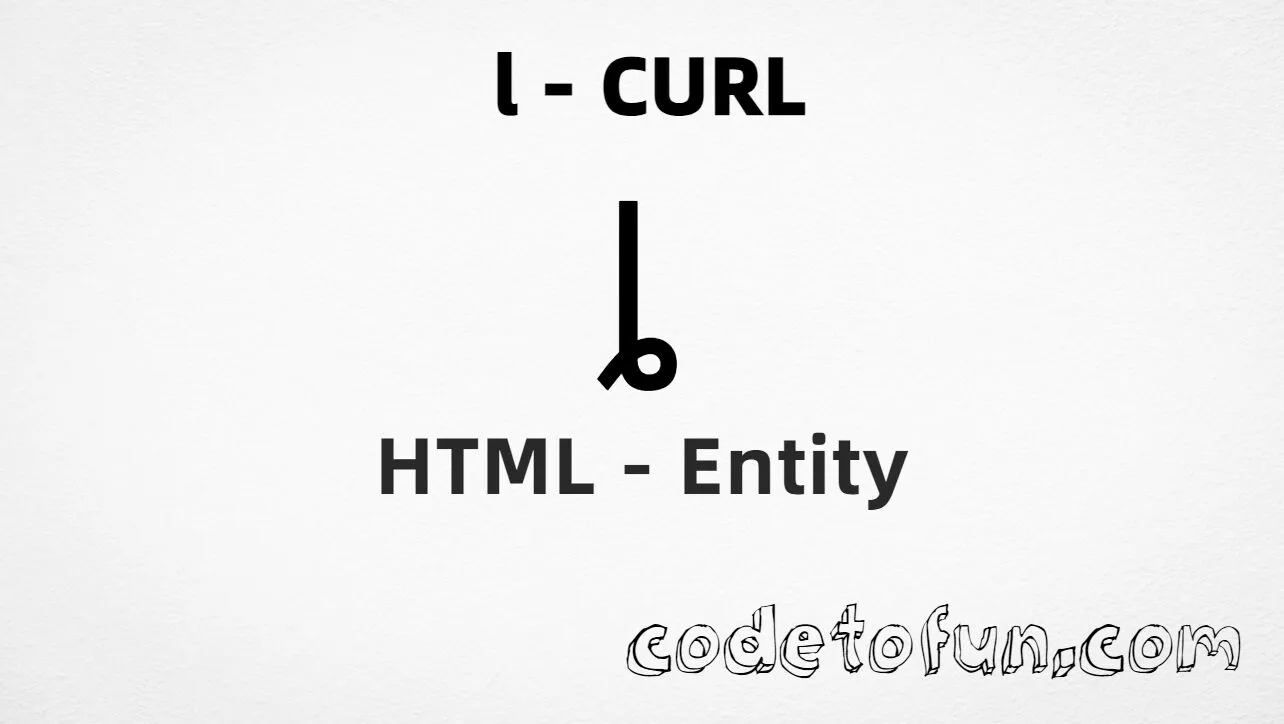 HTML Entity for Lowercase L Curl tutorial illustration