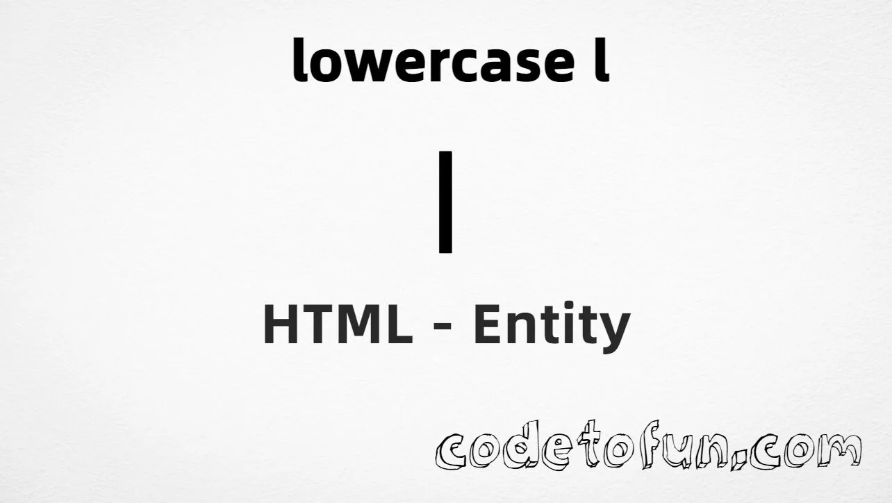 HTML Entity for Lowercase L tutorial illustration