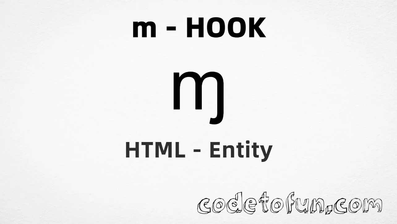 HTML Entity for Lowercase M Hook tutorial illustration