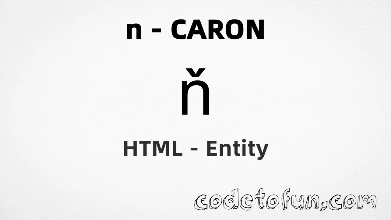 HTML Entity for Lowercase N Caron tutorial illustration