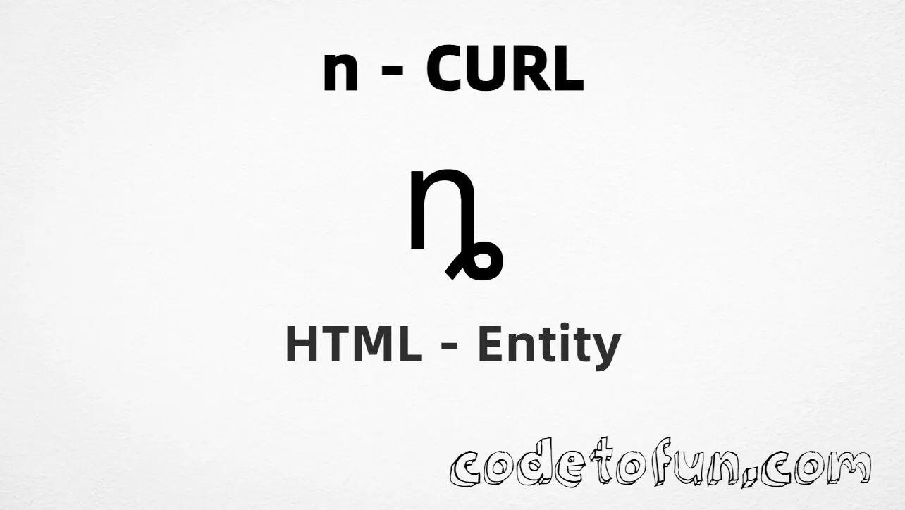 HTML Entity for Lowercase N Curl tutorial illustration