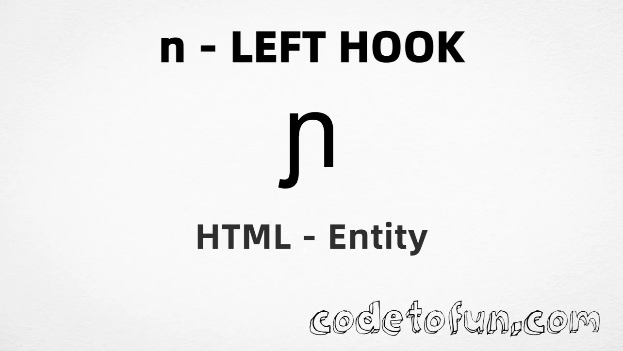 HTML Entity for Lowercase N Left Hook tutorial illustration