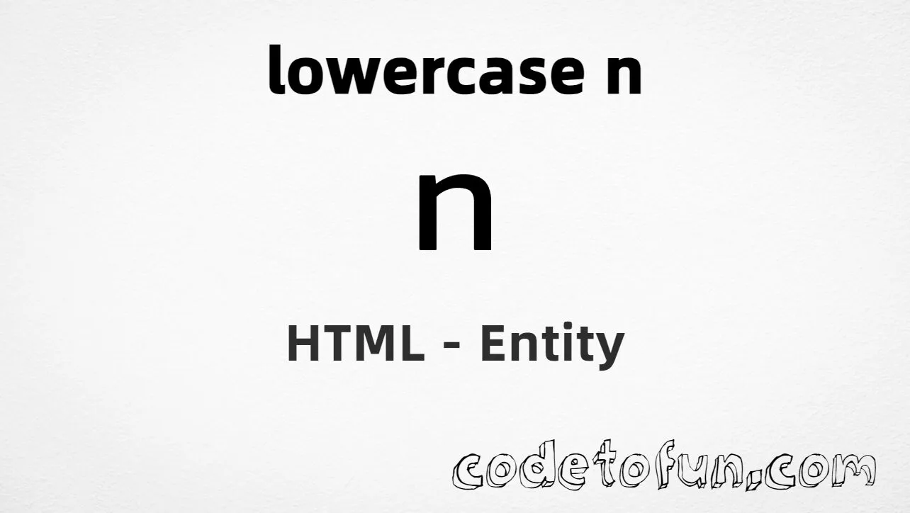 HTML Entity for Lowercase N tutorial illustration