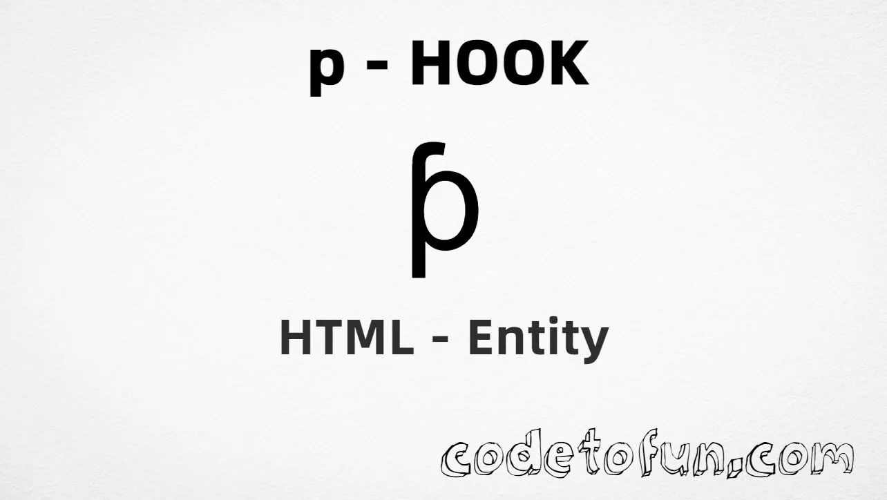 HTML Entity for Lowercase P Hook tutorial illustration