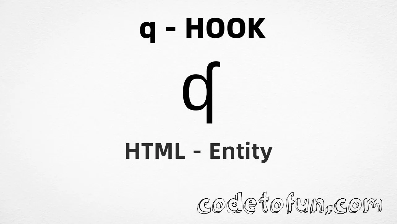 HTML Entity for Lowercase Q Hook tutorial illustration