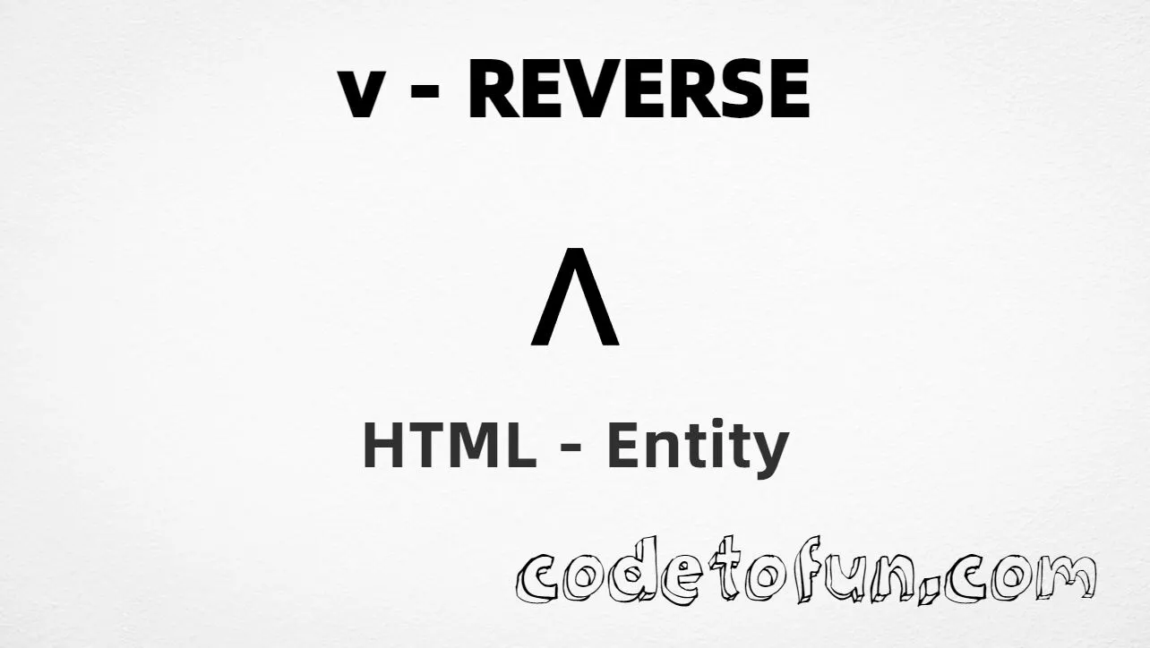 HTML Entity for Lowercase V Reverse tutorial illustration