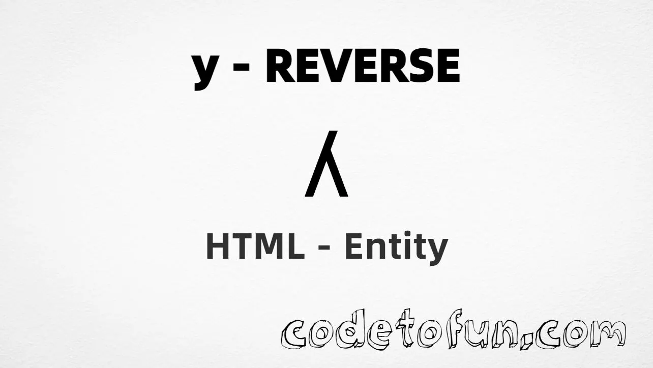 HTML Entity for Lowercase Y Reverse tutorial illustration