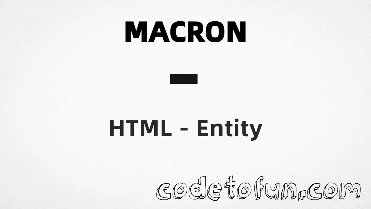 HTML entity for combining macron (U+0304) — hex, decimal, and CSS tutorial