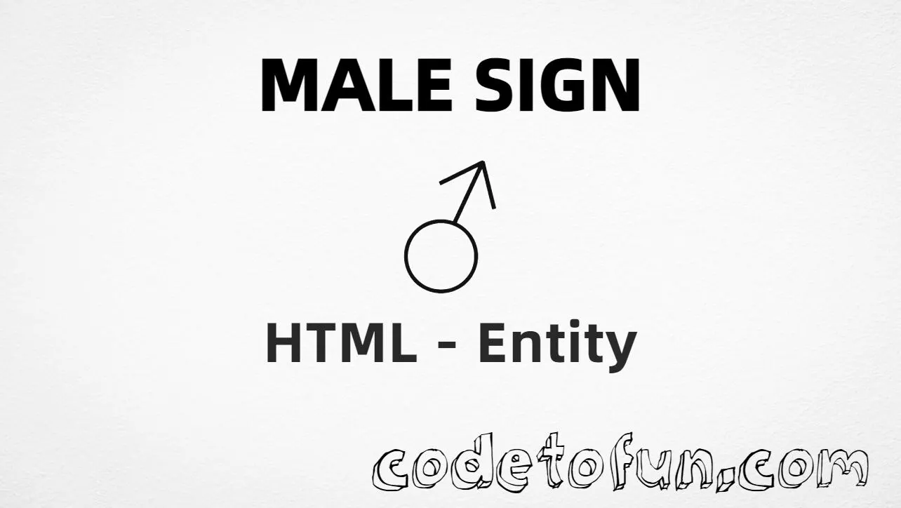 HTML entity for Male Sign (U+2642) — hex, decimal, ♂, and CSS tutorial