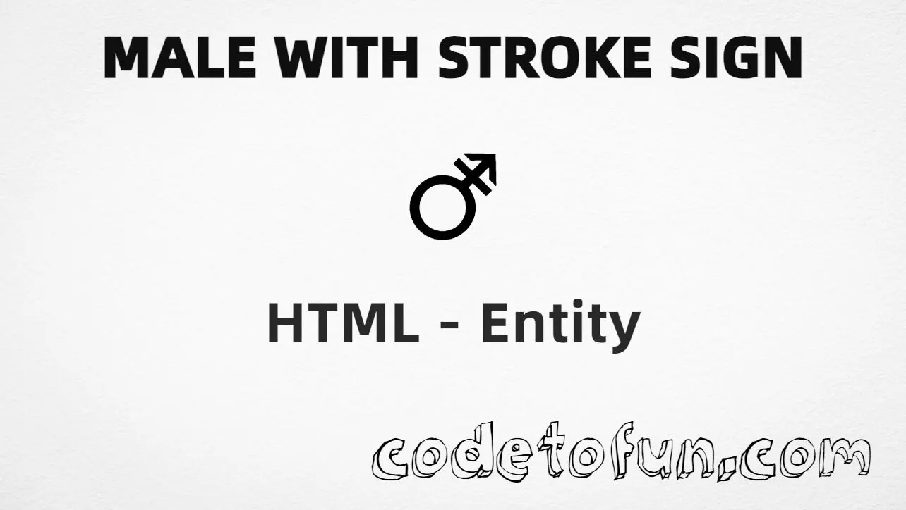 HTML entity for male stroke sign (U+26A6) — hex, decimal, and CSS tutorial